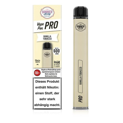 Dinner Lady Vape Pen Pro - Vanilla Tobacco