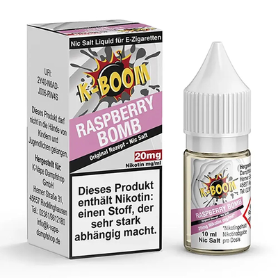 K-Boom NicSalt Liquid - Raspberry Bomb 20mg