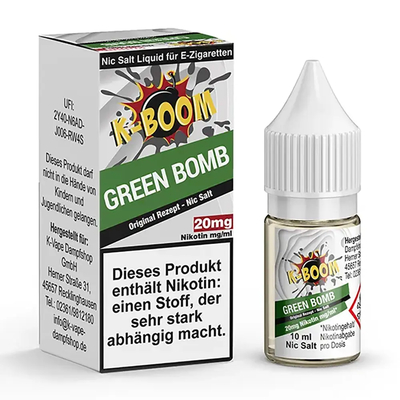 K-Boom NicSalt Liquid - Green Bomb 20mg