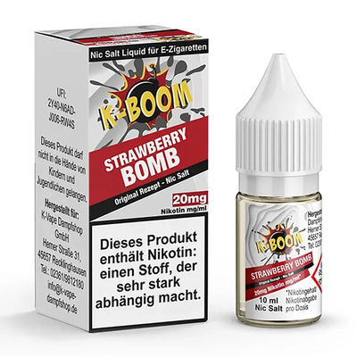 K-Boom NicSalt Liquid - Strawberry Bomb 20mg