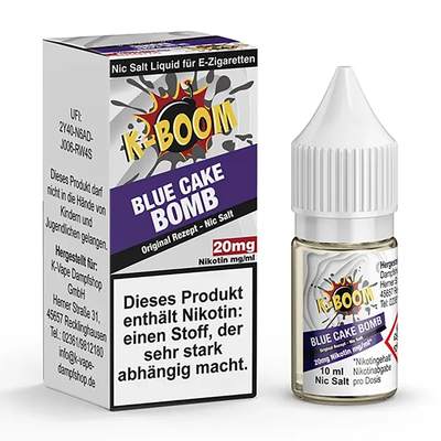 K-Boom NicSalt Liquid - Blue Cake Bomb 20mg