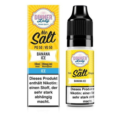 Dinner Lady NicSalt Liquid - Banana Ice 20mg