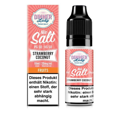 Dinner Lady NicSalt Liquid - Strawberry Coconut 20mg