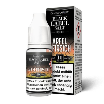Black Label NicSalt Liquid - Apfel Pfirsich 20mg