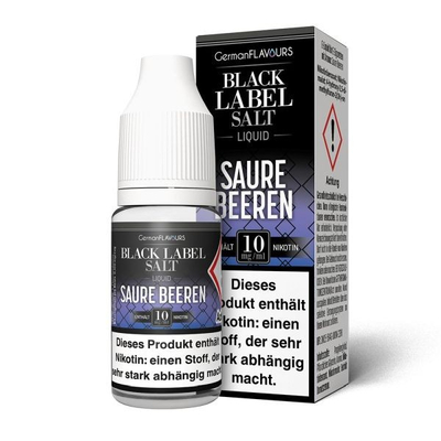 Black Label NicSalt Liquid - Saure Beeren 20mg
