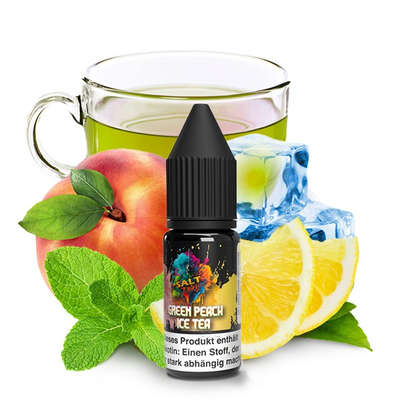 Salt Junky NicSalt Liquid - Green Peach Ice Tea 20mg