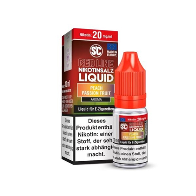 SC Red Line NicSalt Liquid - Peach Passion Fruit 10mg