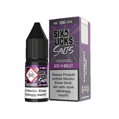 Six Licks NicSalt Liquid - Bite the Bullet