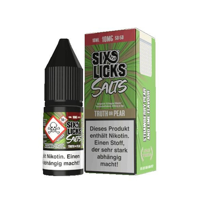 Six Licks NicSalt Liquid - Truth or Pear 20mg