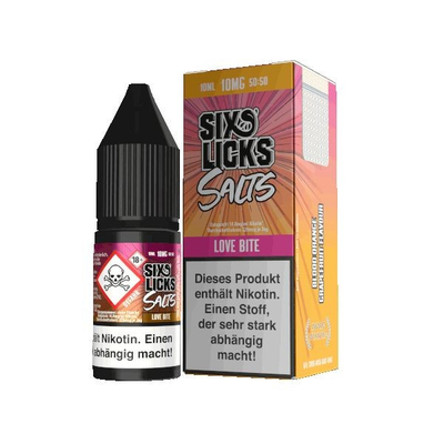 Six Licks NicSalt Liquid - Love Bite 10mg