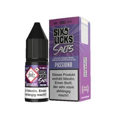 Six Licks NicSalt Liquid - Passion8 10mg