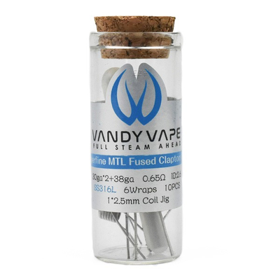 Vandy Vape - Prebuilt SS316L Superfine MTL Fused Clapton Coil 30ga*2/38ga (10 Stck)