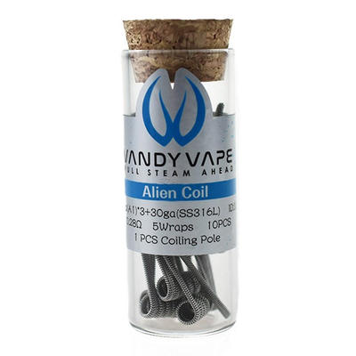 Vandy Vape - Prebuilt A1 SS316L Alien Coil 26ga*3/30ga (10 Stck)