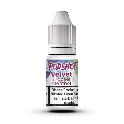 Podshot NicSalt Liquid - Velvet Erdbeer Menthol 0mg
